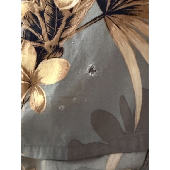 Vintage Hawaiian Shirt Puritan Large 90s Rayon‎ Single Stitch Floral Aloha Blue - Picture 6 of 6